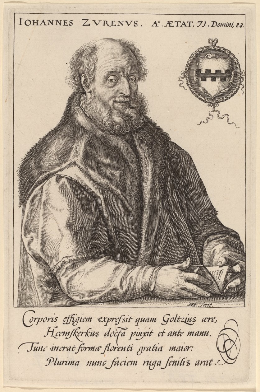 Johannes Zurenus (Jan van Zuren) von Hendrik Goltzius after Maerten van Heemskerck