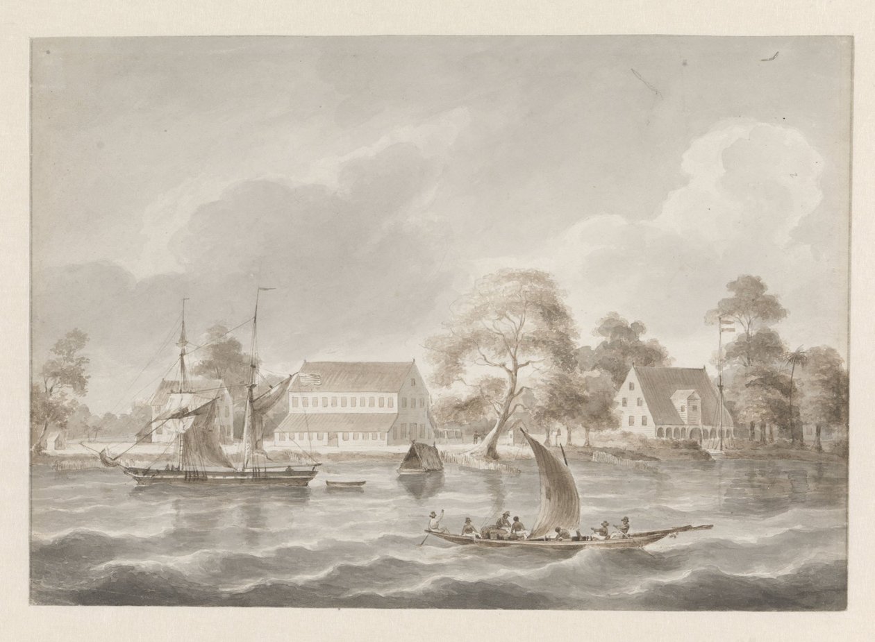 Plantage Jagtlust am Suriname-Fluss von Hendrik Huygens