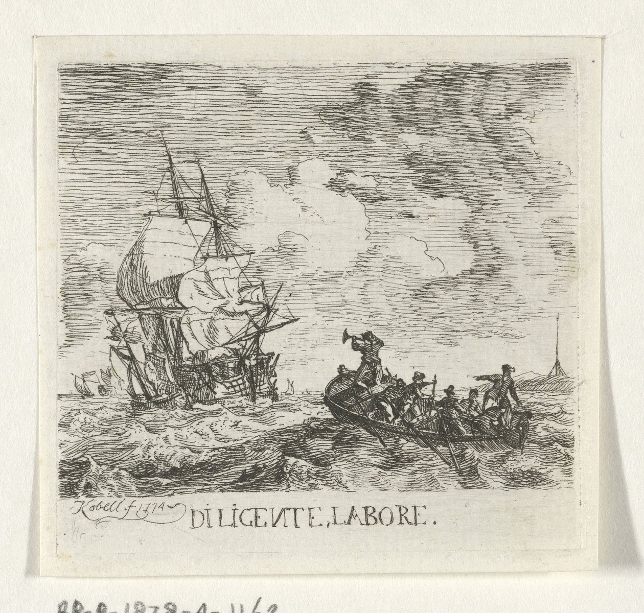 Stürmisches Wasser mit verschiedenen Booten von Hendrik Kobell
