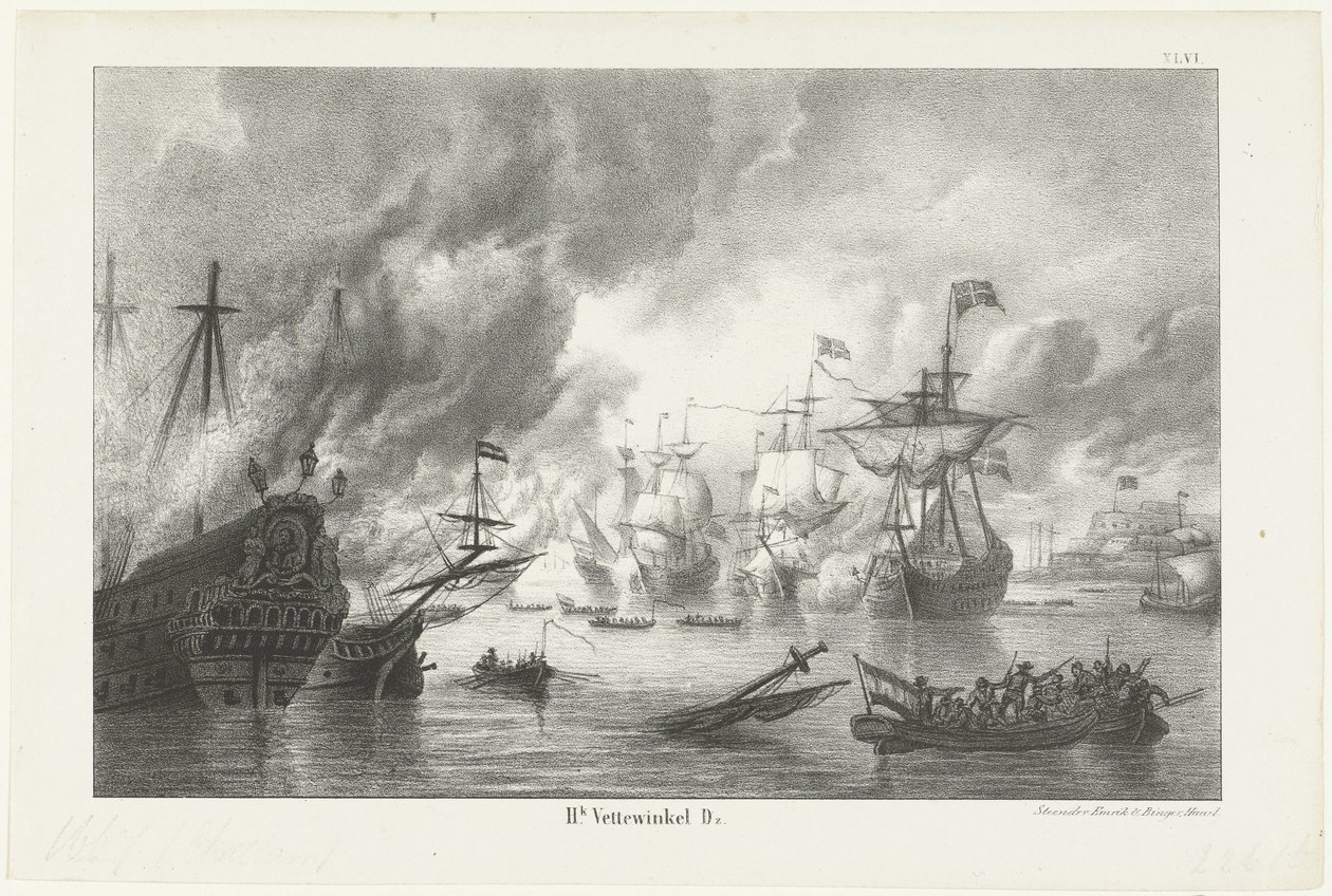 Der Zug nach Chatham, 1667 von Hendrik Vettewinkel