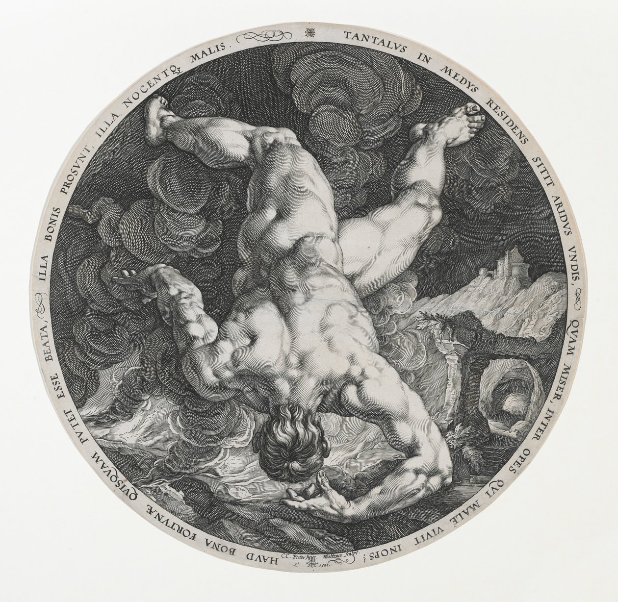 Tantalus, aus den Vier Schandflecken von Hendrik and Cornelisz. van Haarlem Cornelis Goltzius