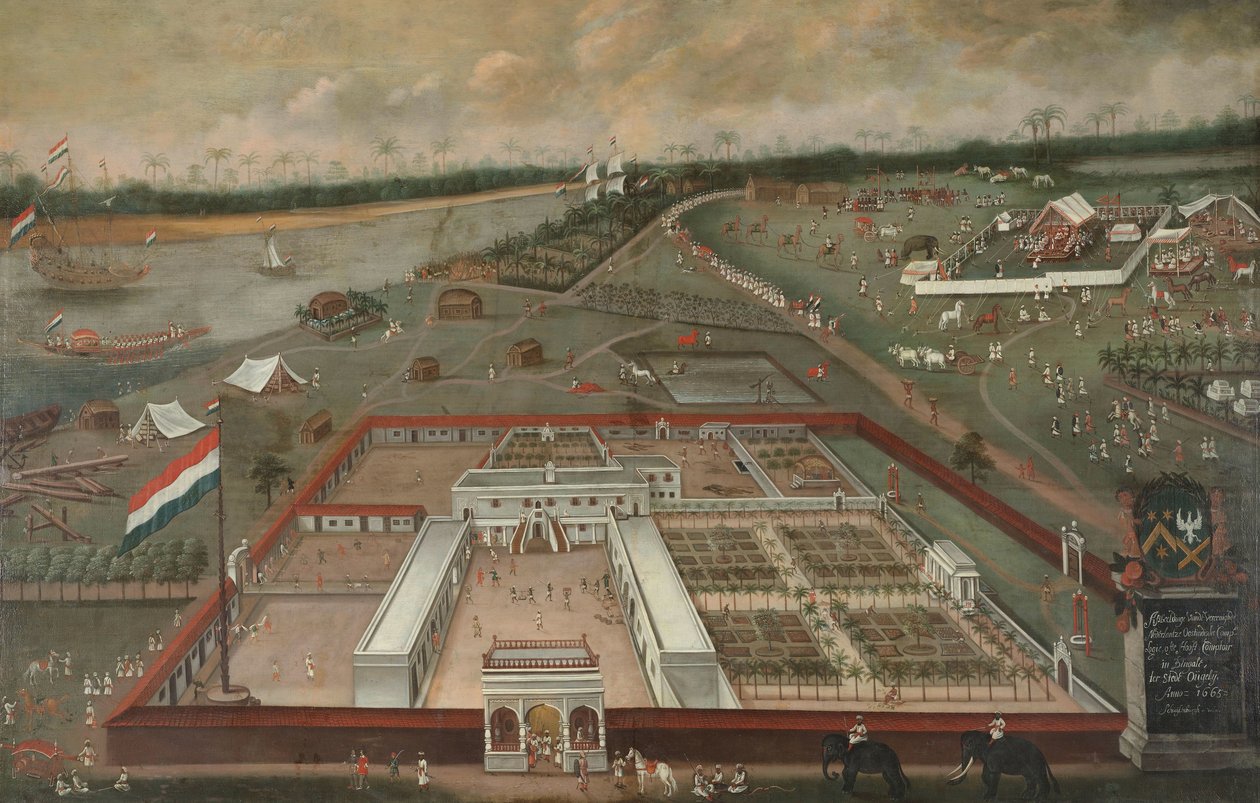 Der Handelsposten der Niederländischen Ostindien-Kompanie in Hooghly, Bengalen von Hendrik van Schuylenburgh