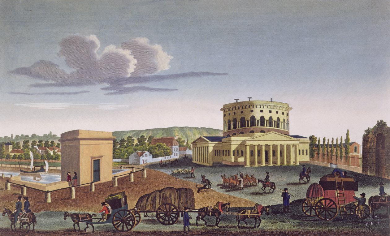 Die Barriere de la Villette, ca. 1815-20 von Henri Courvoisier Voisin
