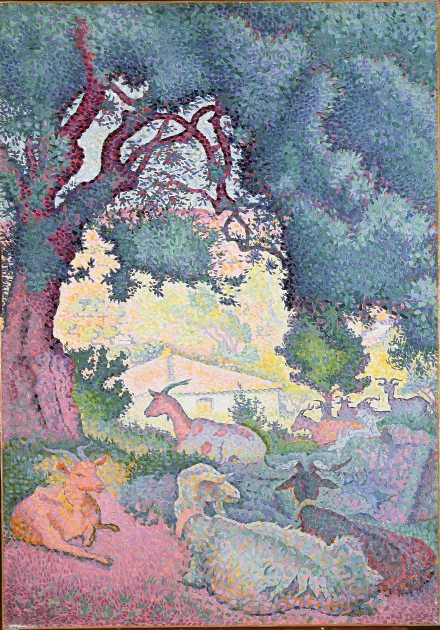 Landschaft mit Ziegen, 1895 von Henri Edmond Cross
