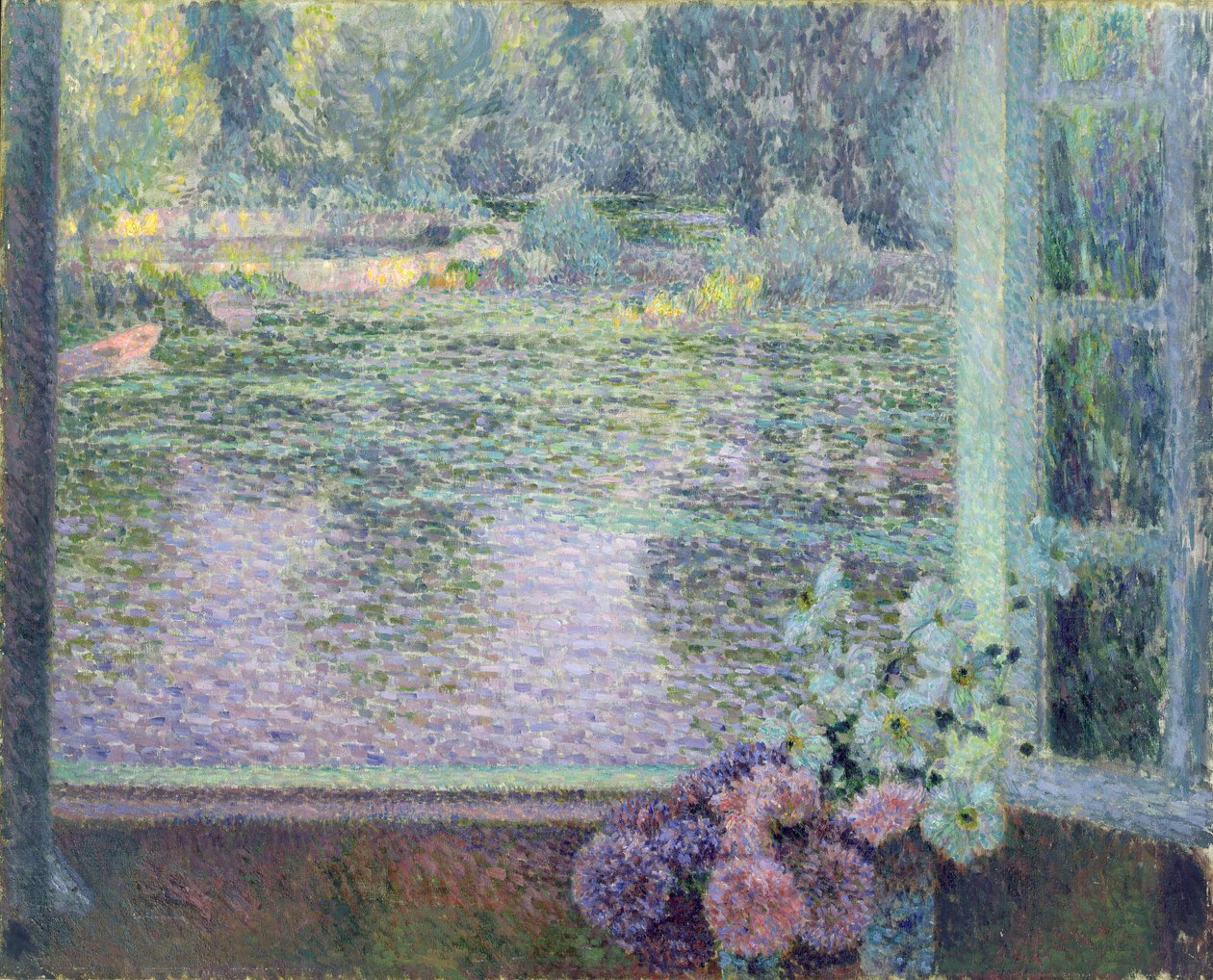 Ein Fenster am Fluss, 1908 von Henri Eugene Augustin Le Sidaner