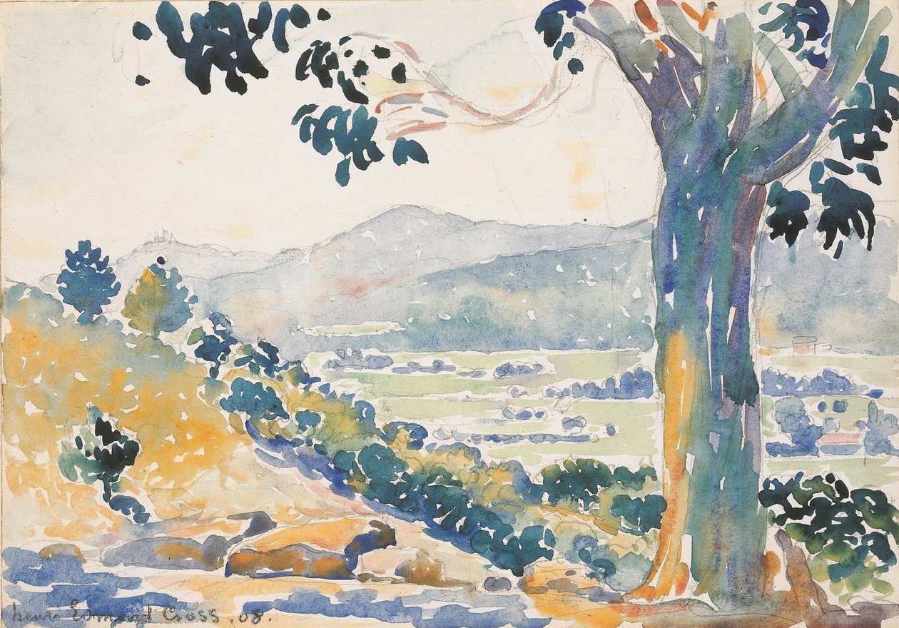 Die Ebene von Bormes (Morgen) von Henri-Edmond Cross