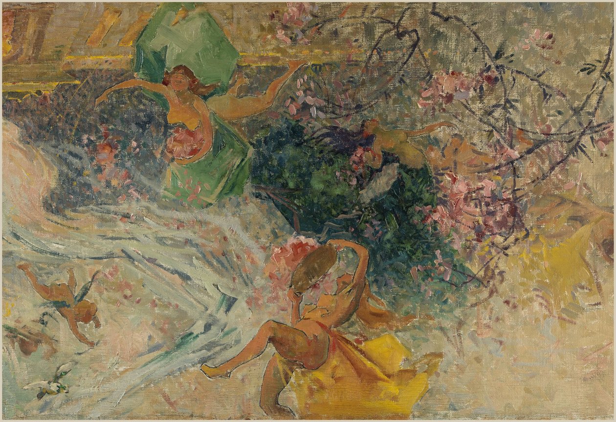 Skizze für das Rathaus von Aubervilliers: Allegorie (Decke des Festsaals) von Henri Gaston Darien