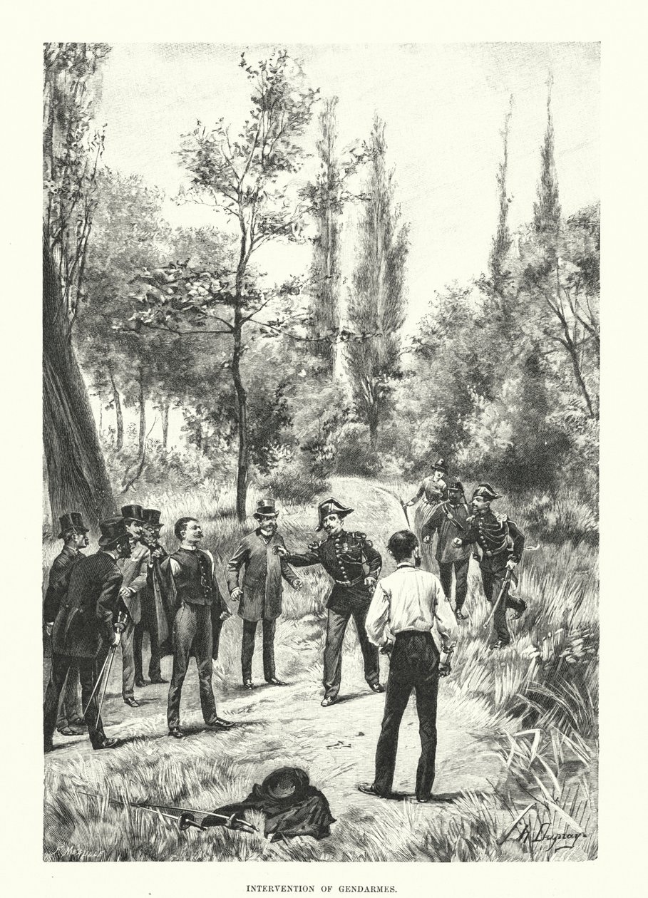 Eingreifen der Gendarmen von Henri-Louis Dupray