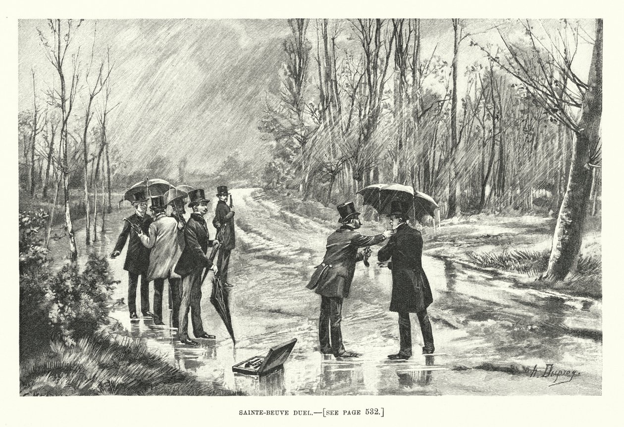 Saint-Beuve Duell (Gravur) von Henri-Louis Dupray