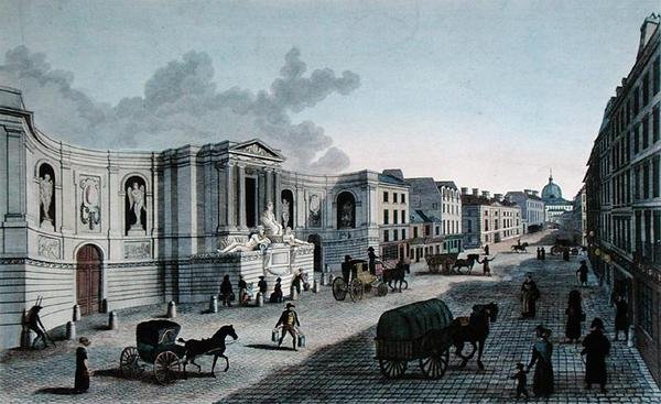 Blick auf den Brunnen in der Rue de Grenelle, Faubourg St. Germain, graviert von Grimberghen, ca. 1815-20 von Henri (after) Courvoisier Voisin