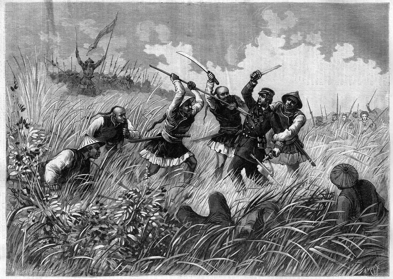 Eroberung von Tonkin (heutiges Vietnam) - Tod von Kommandant Henri Riviere (1827-1883), 19. Mai von Henri (after) Meyer