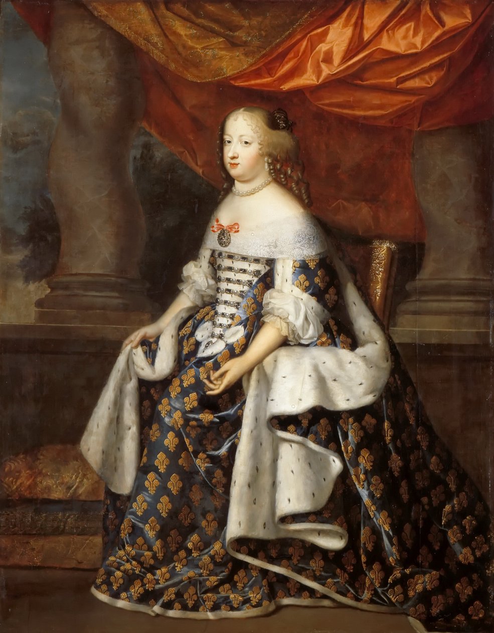 Porträt von Maria Theresia von Spanien 1638-1683 als Königin von Frankreich von Henri Beaubrun