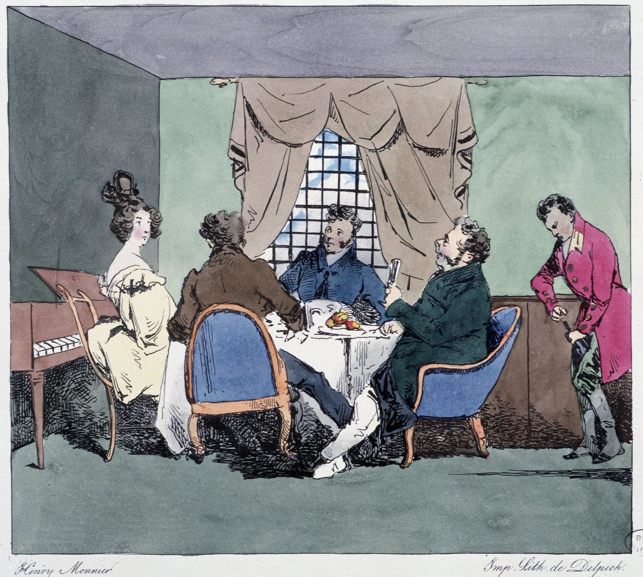 Bankrotteure - in "Einst und Jetzt" von Henri Monnier, ed. Delpech, Paris von Henri Bonaventure Monnier