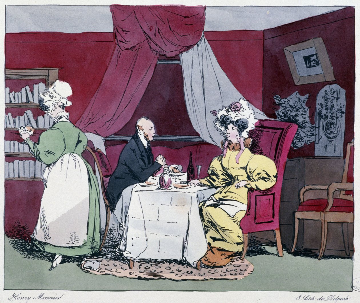 Ein Arzt im 19. Jahrhundert - in "Einst und Jetzt" von Henri Monnier, ed. Delpech, Paris von Henri Bonaventure Monnier