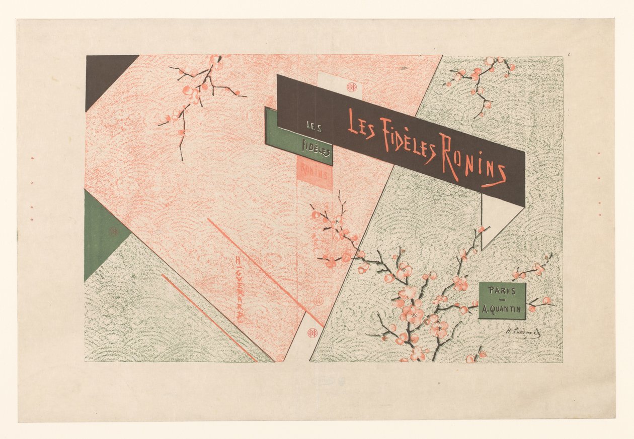 Umschlag für: T. Shunsui, Die treuen Ronins, 1882 von Henri Charles Guérard