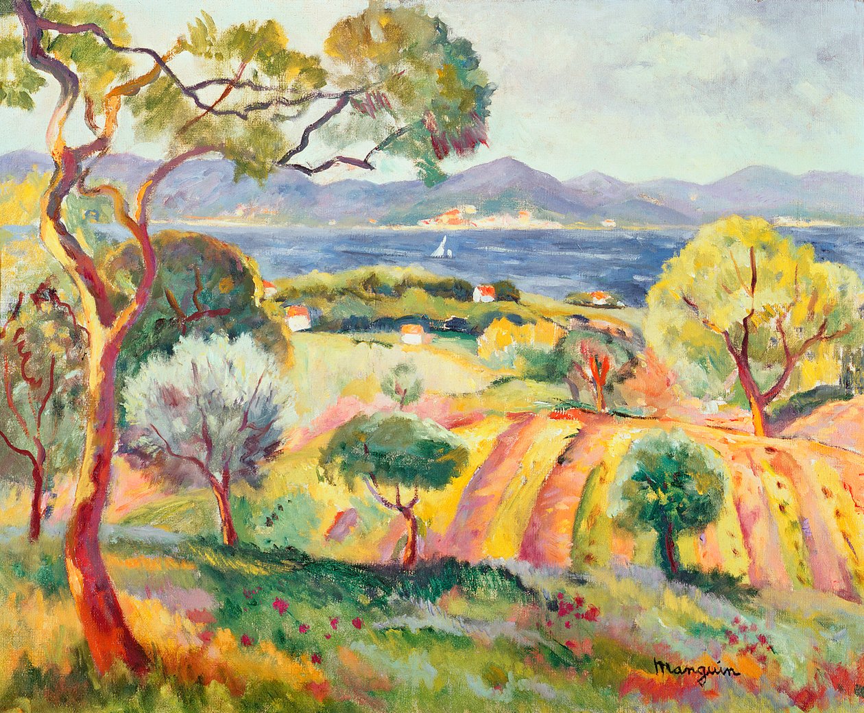 Der Golf von St. Tropez, ca.1918 von Henri Charles Manguin