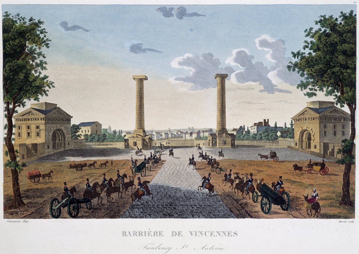 Die Barriere de Vincennes - in „Vues de Paris“ von Henri Courvoisier Voisin
