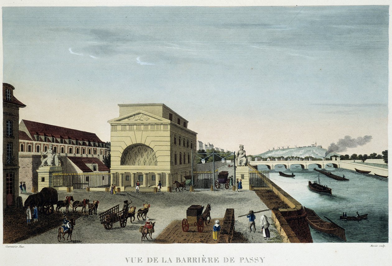 Barrière de Passy - in „Vue de Paris en 1810: les barriers de Paris“ von Courvoisier von Henri Courvoisier Voisin