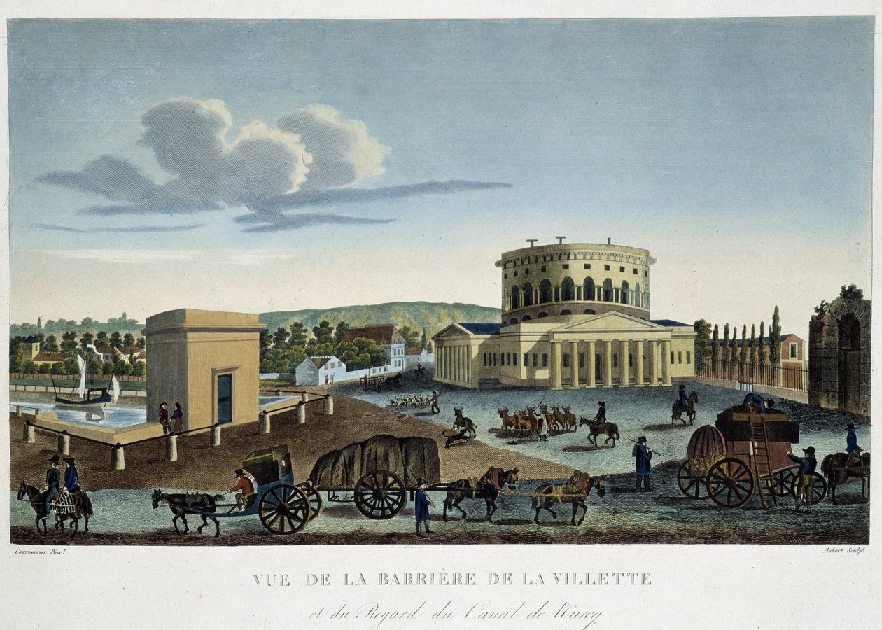 Die Barriere de la Villette, ca. 1820 - in „Vues de Paris“ von Courvoisier von Henri Courvoisier Voisin