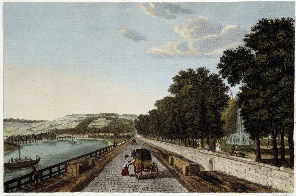 Ansicht der Terrasse des Parc St Cloud - in „Vues de Paris“ von Courvoisier von Henri Courvoisier Voisin