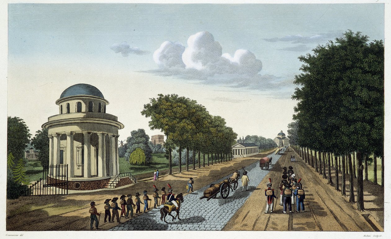 Ansicht des Jardin de Monceau - in „Vues de Paris“ von Courvoisier von Henri Courvoisier Voisin