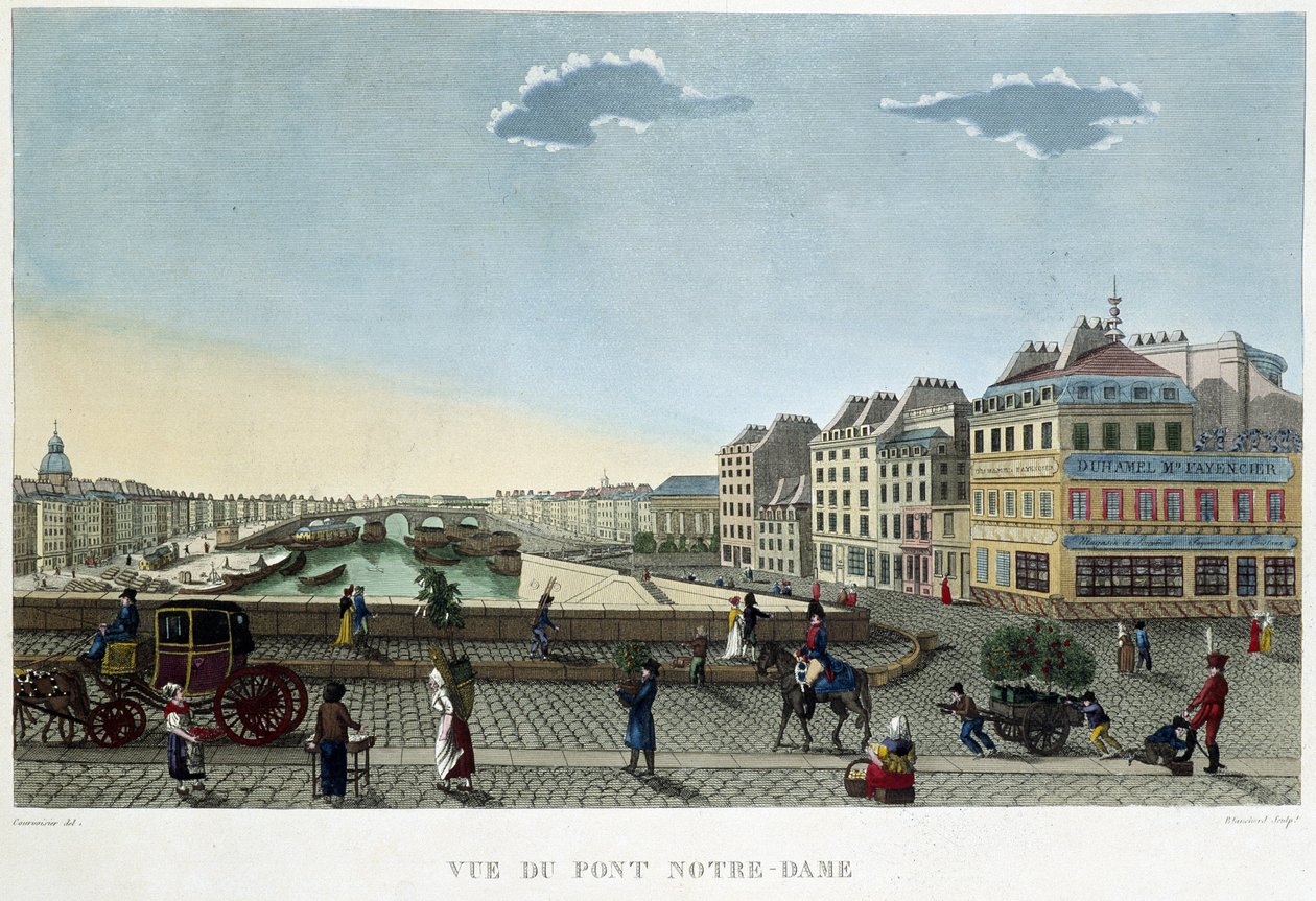 Vue du pont Notre-Dame - in „Vues de Paris“ von Henri Courvoisier Voisin
