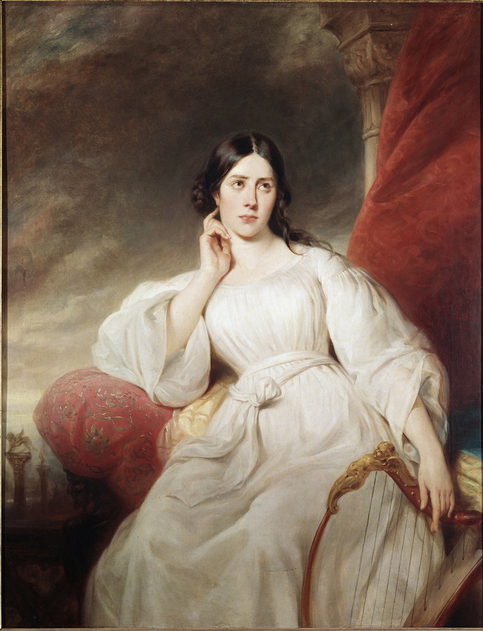 Porträt von Maria Garcia genannt die Malibran, in der Rolle der Desdemona (Öl auf Leinwand) von Henri Decaisne