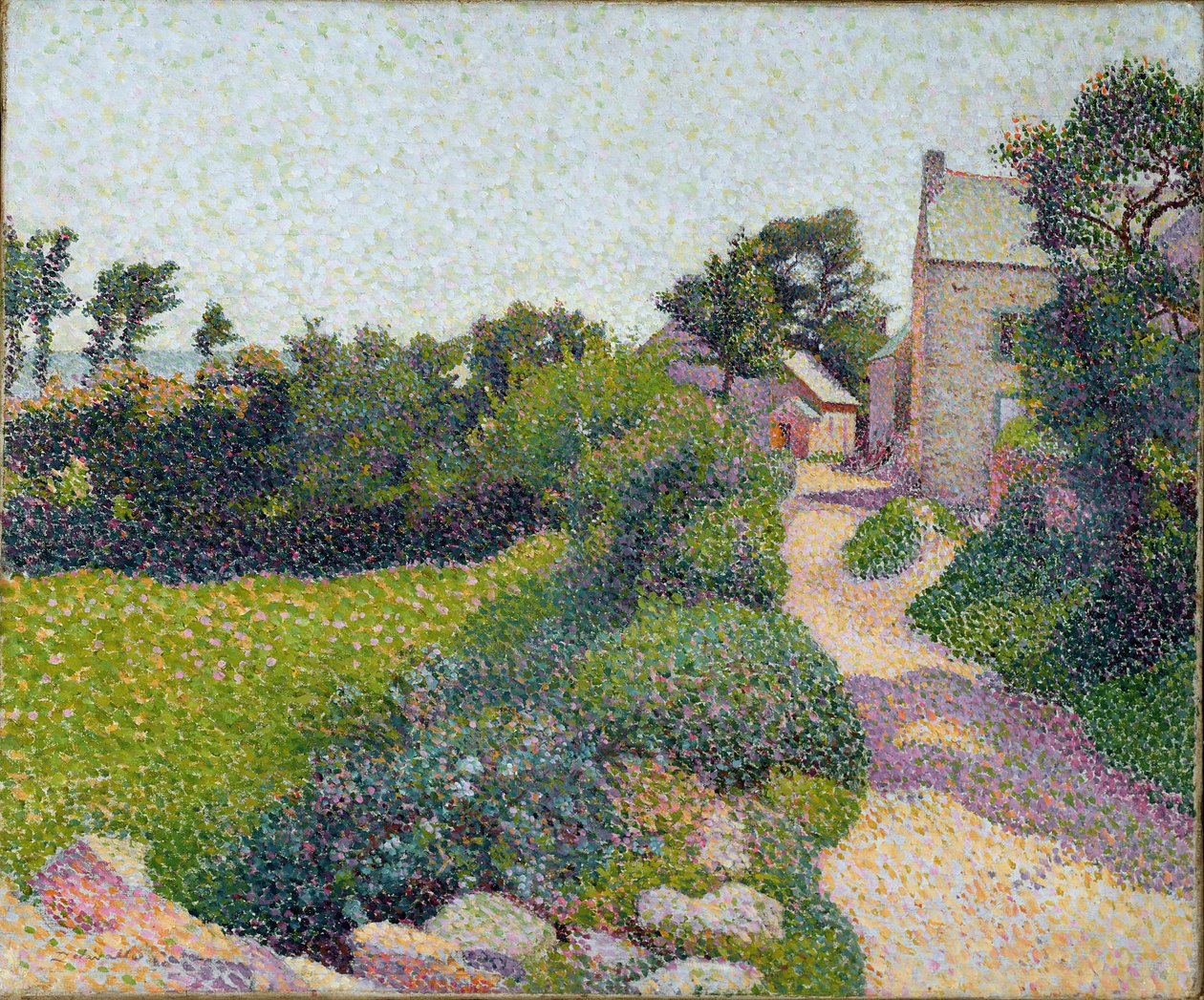 Die Straße im Sonnenlicht, ca. 1887 von Henri Delavallee