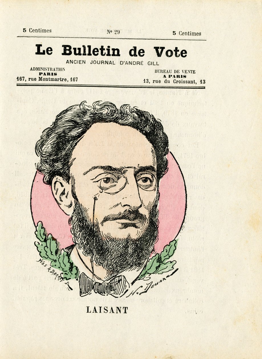 Ballot 2. Serie, Satirisch in Farben: Leaving Ange - Illustration von Henri Demare (1846-1888) von Henri Demare