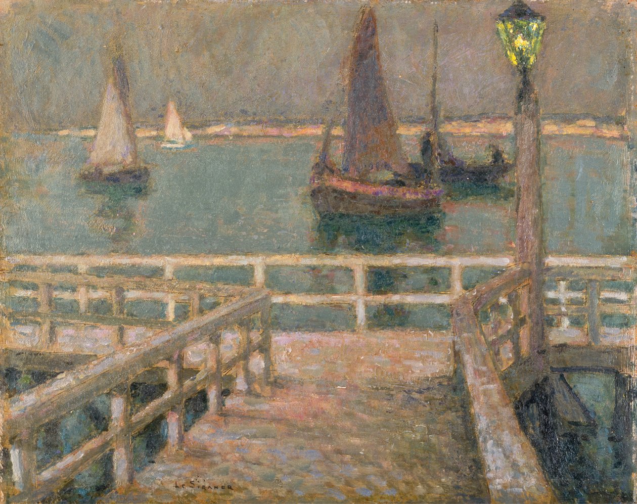 Der Pier von Henri Eugene Augustin Le Sidaner