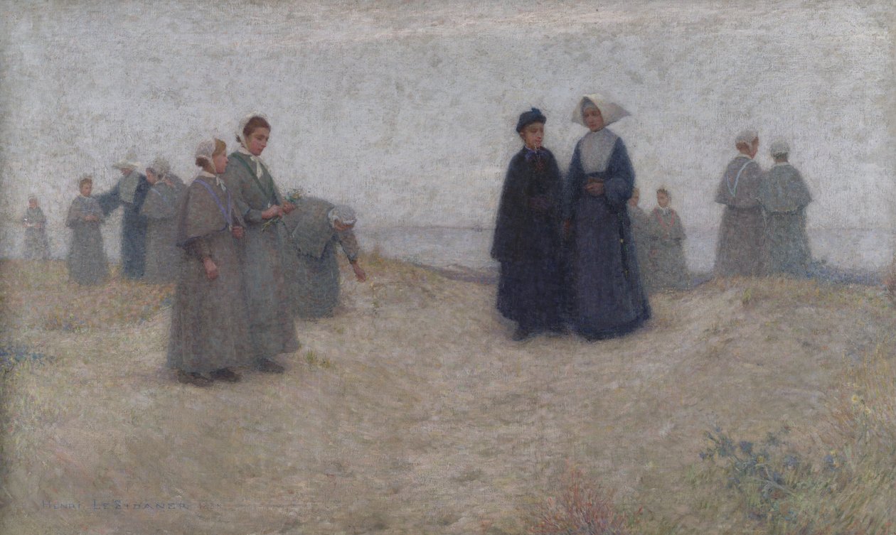 Die Promenade der Waisen, 1888 von Henri Eugene Augustin Le Sidaner