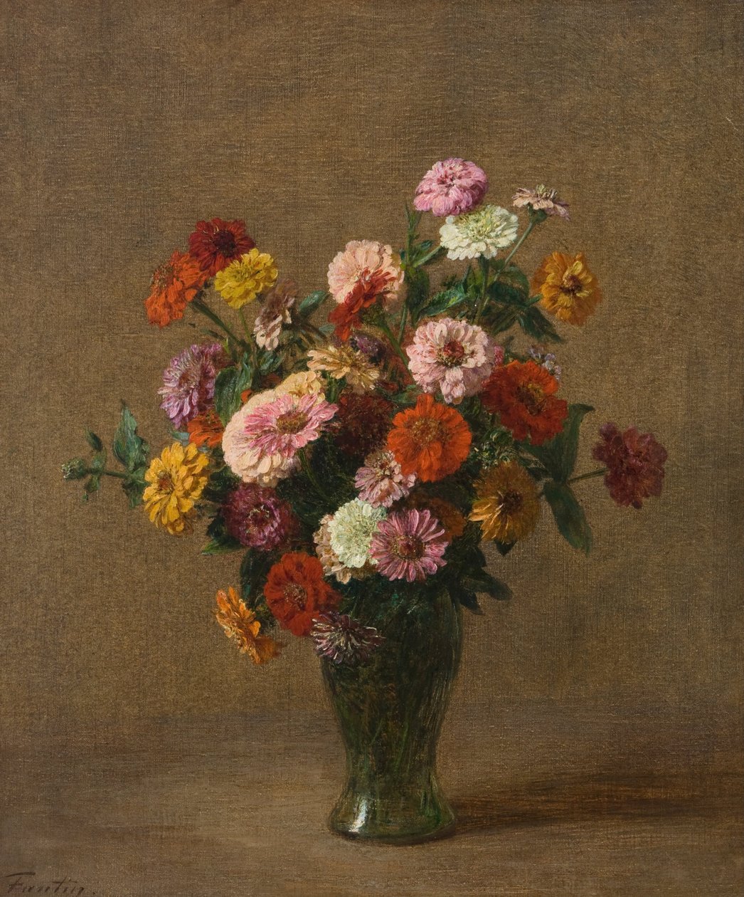 Zinnien von Henri Fantin-Latour