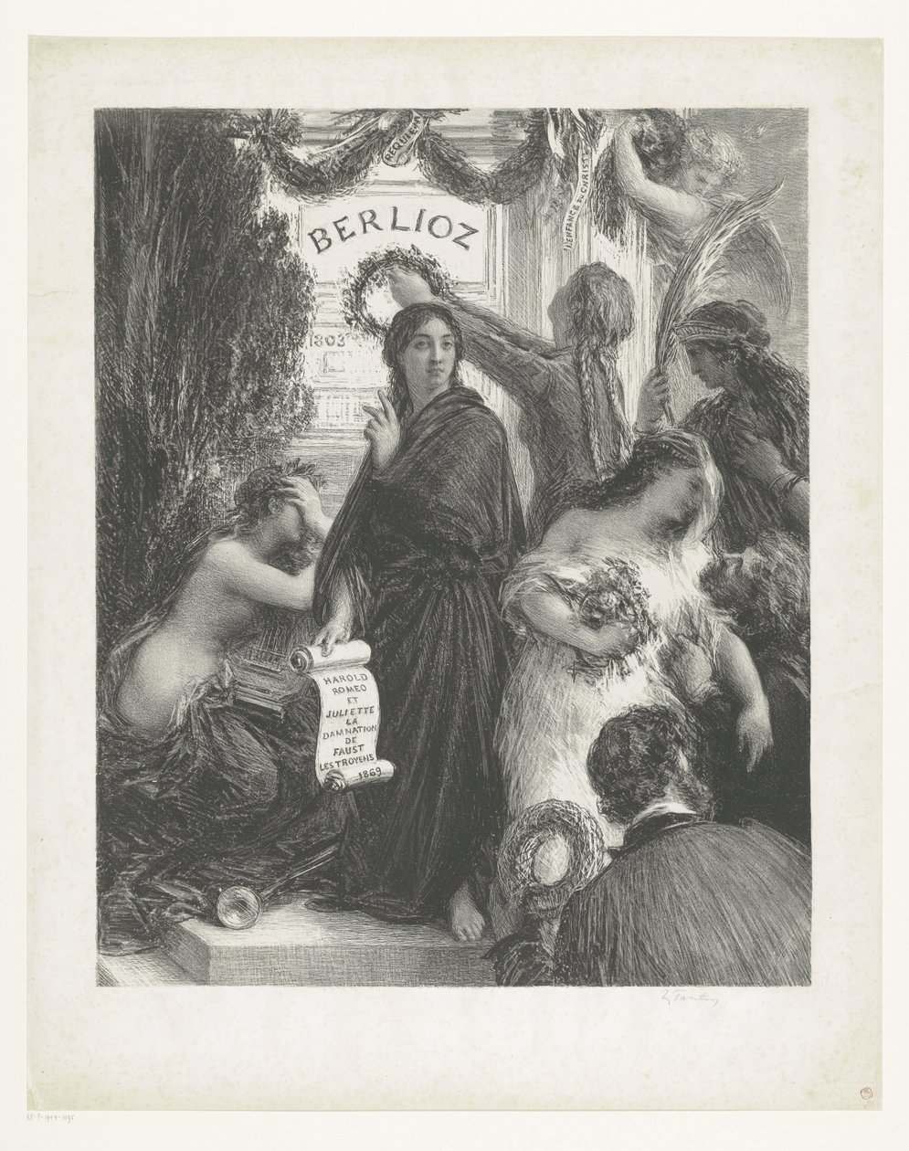 Plakat Musik Hector Berlioz von Ignace Henri Jean Fantin Latour