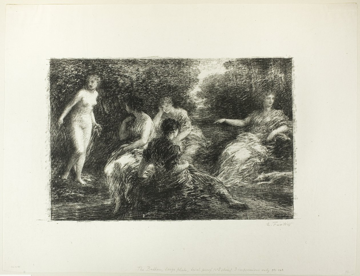 Badende Frauen, dritte große Platte von Ignace Henri Jean Fantin Latour