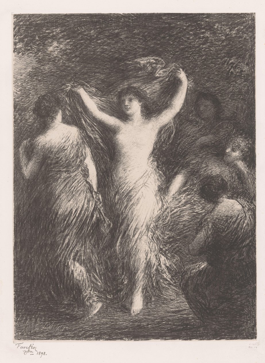 Tanzende und zuschauende Frauen von Ignace Henri Jean Fantin-Latour