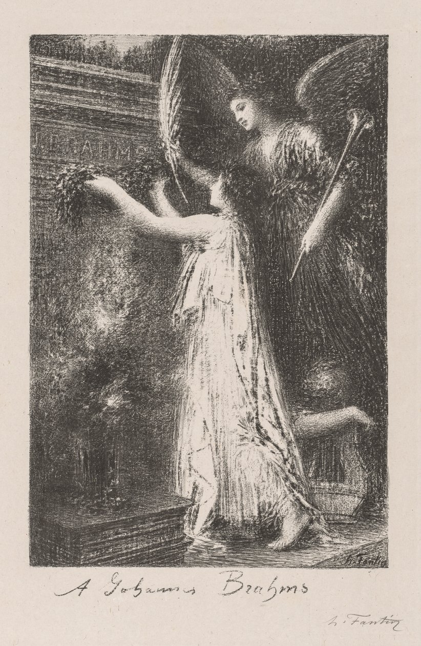 An Johannes Brahms von Ignace Henri Jean Fantin-Latour