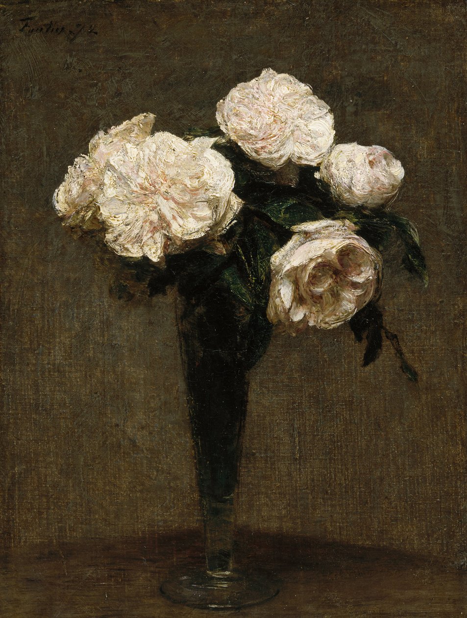Rosen in einer Vase von Henri Fantin-Latour