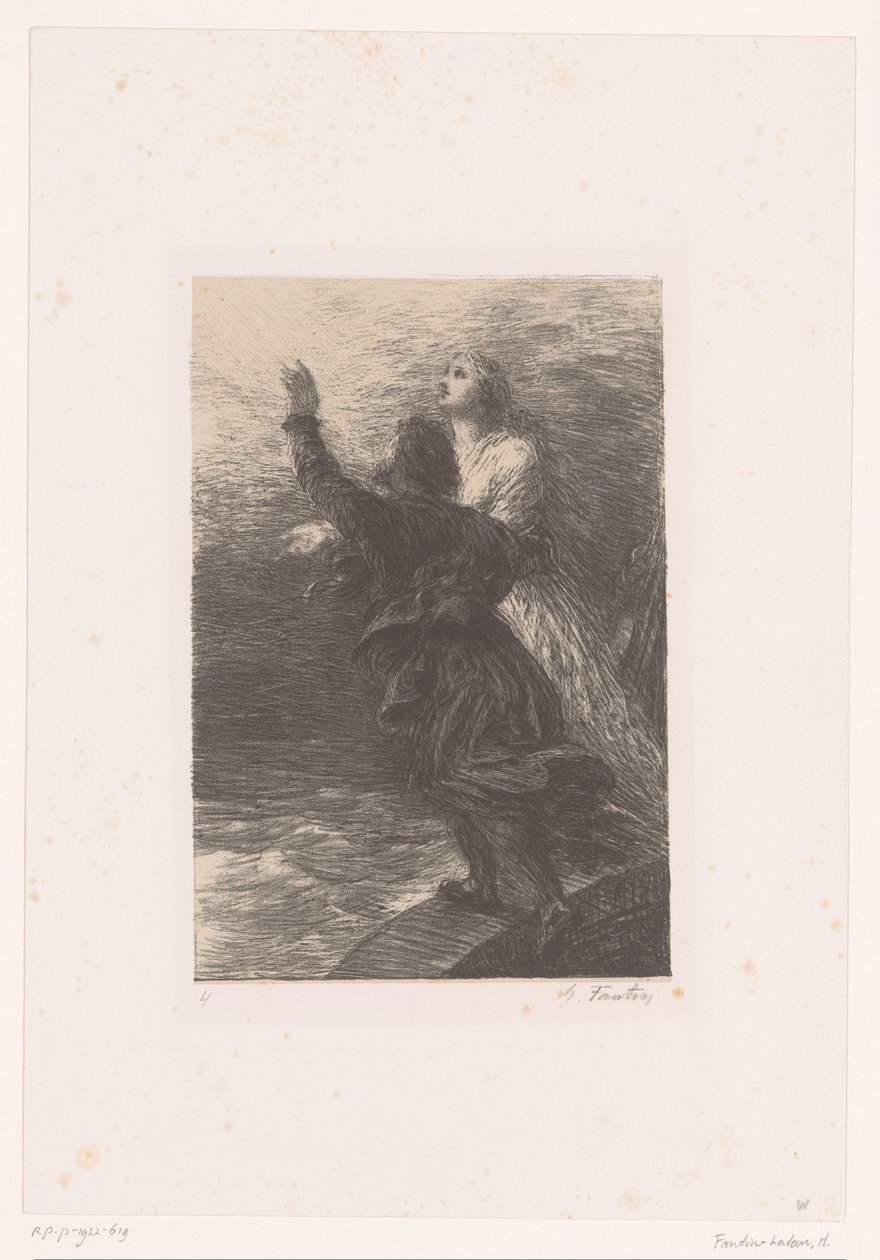 Senta und der Holländer steigen in den Himmel auf von Ignace Henri Jean Fantin Latour