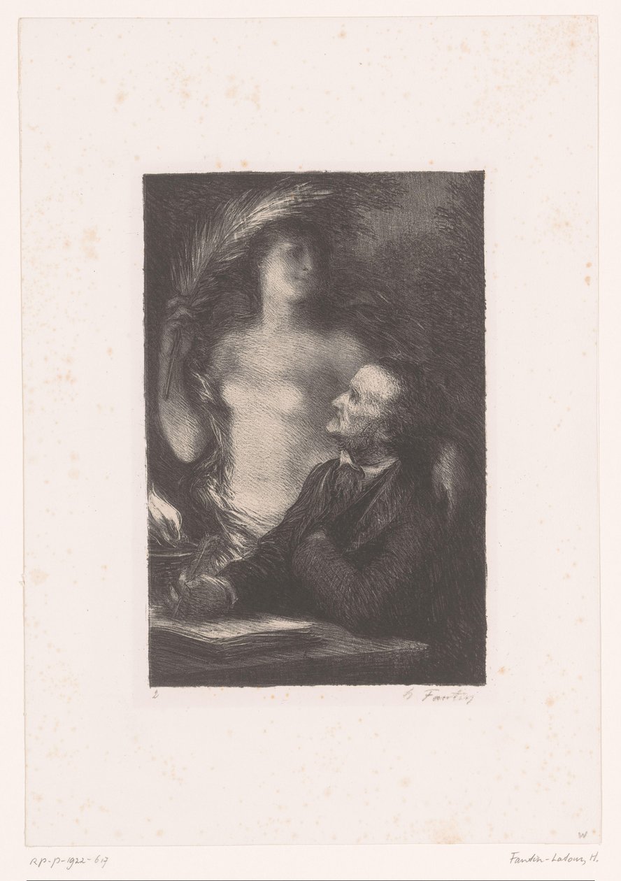 Wagner schaut zu seiner Muse auf, Leben und Werke von Richard Wagner (Serientitel) von Ignace Henri Jean Fantin Latour