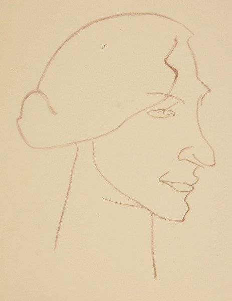 Sophie im Profil von Henri Gaudier-Brzeska