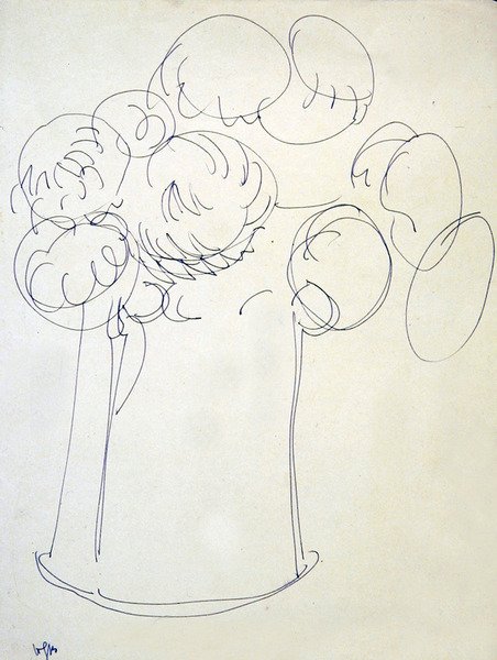 Blumen in einem Krug von Henri Gaudier Brzeska