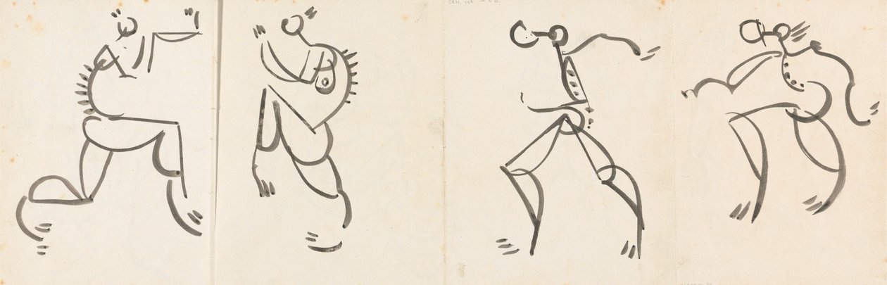 Fries mit vier tanzenden Figuren von Henri Gaudier Brzeska