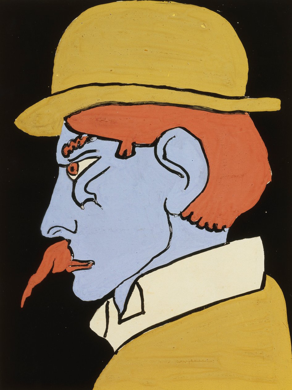 Mann mit Schnurrbart, Profil, ca. 1911-12 von Henri Gaudier-Brzeska