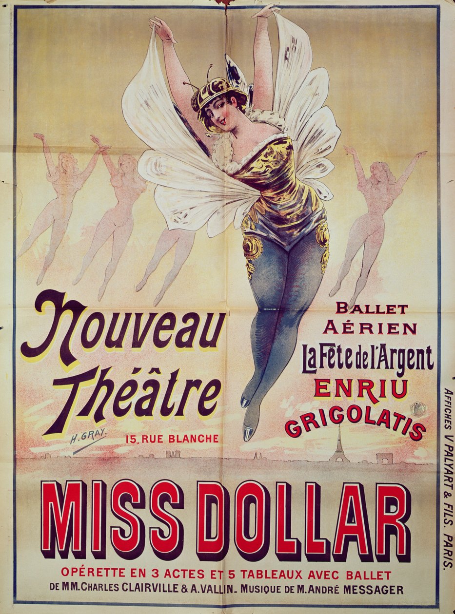 Plakat, das das Ballett Aerien La Fete de l