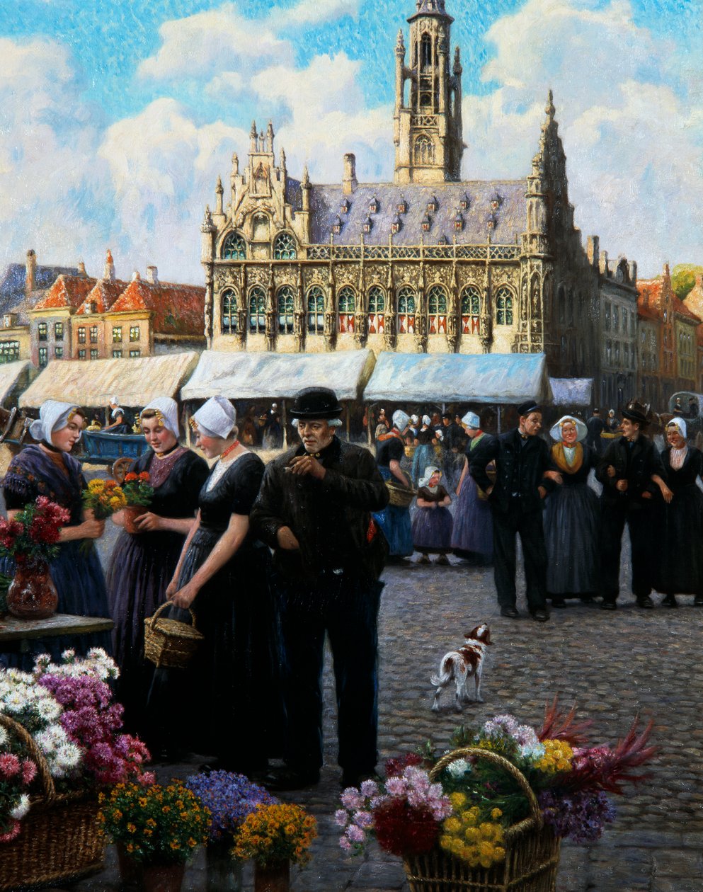 Der Blumenmarkt in Middelburg von Henri Houben