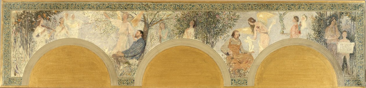 Skizze für den Südeingangssalon des Hôtel de Ville de Paris: Die Musik - Die Skulptur von Henri Jean Guillaume Martin