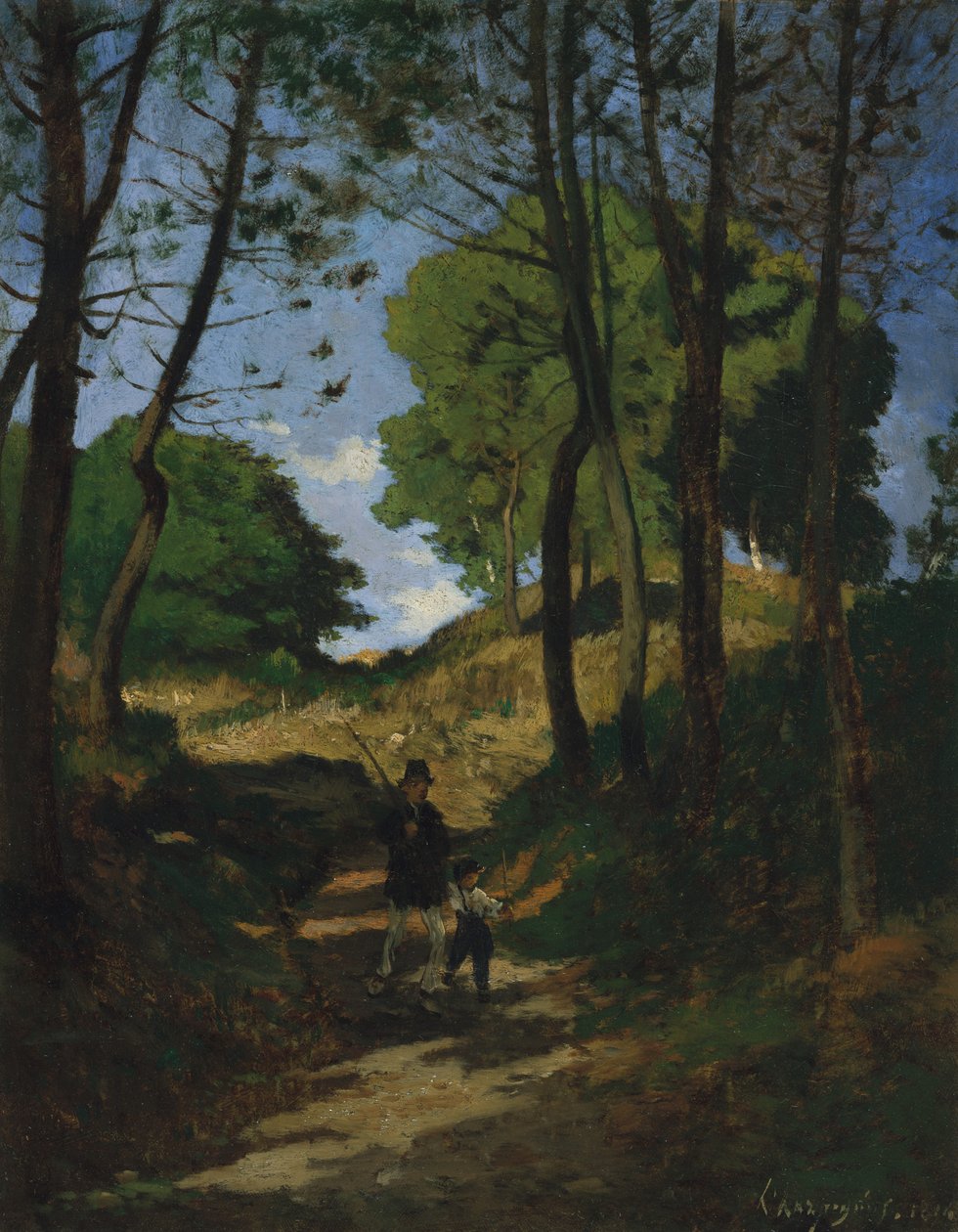 Tannen in Les Trembleaux, nahe Marlotte, 1854 von Henri Joseph Harpignies
