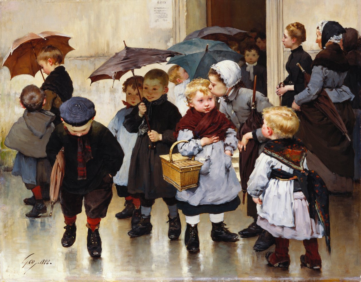 Die Klasse verlassen, 1888 von Henri Jules Jean Geoffroy