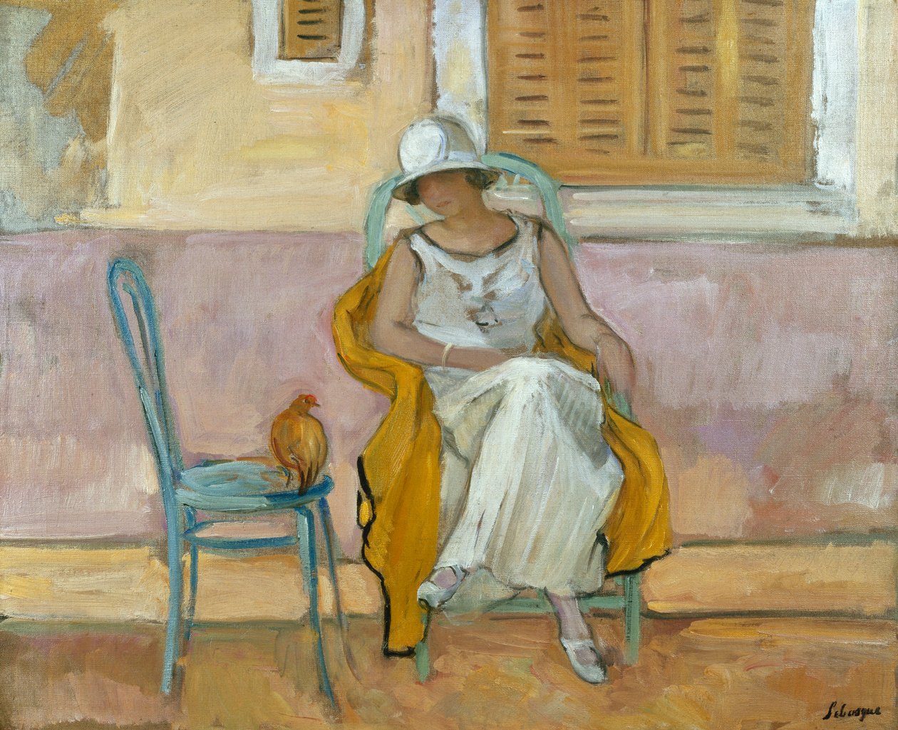 Frau in einem weißen Kleid, ca. 1923 von Henri Lebasque