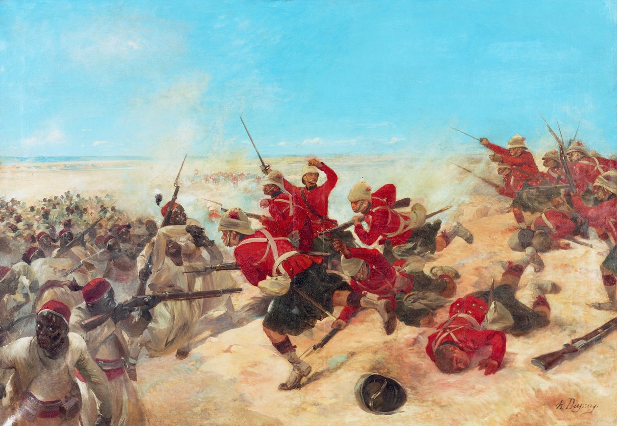 Die Black Watch in der Schlacht von Tel-el-Kebir am 13. September von Henri Louis Dupray